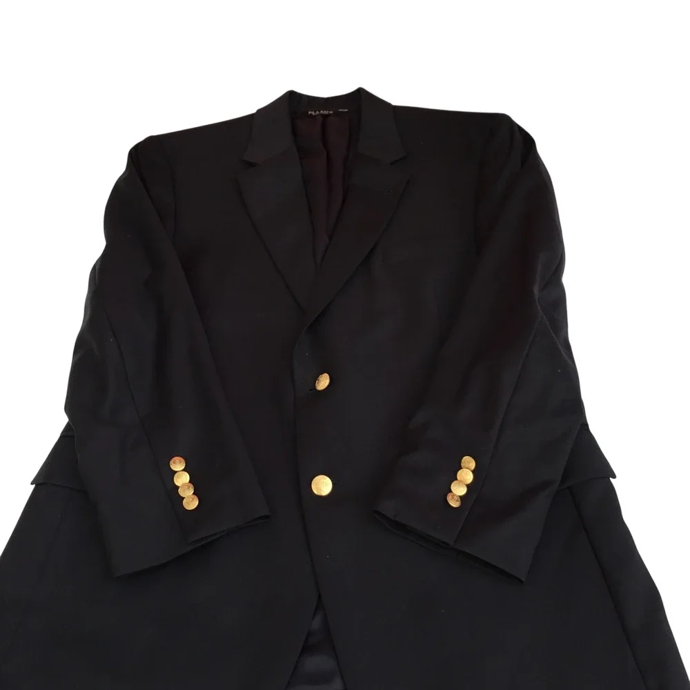 Jos. A. Bank Signature Collection Navy Blue 100% Wool Blazer‎ Gold Buttons 43R